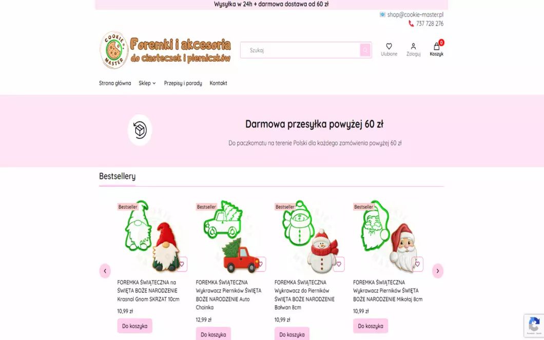 Zrzut ekranu strony Cookie Master