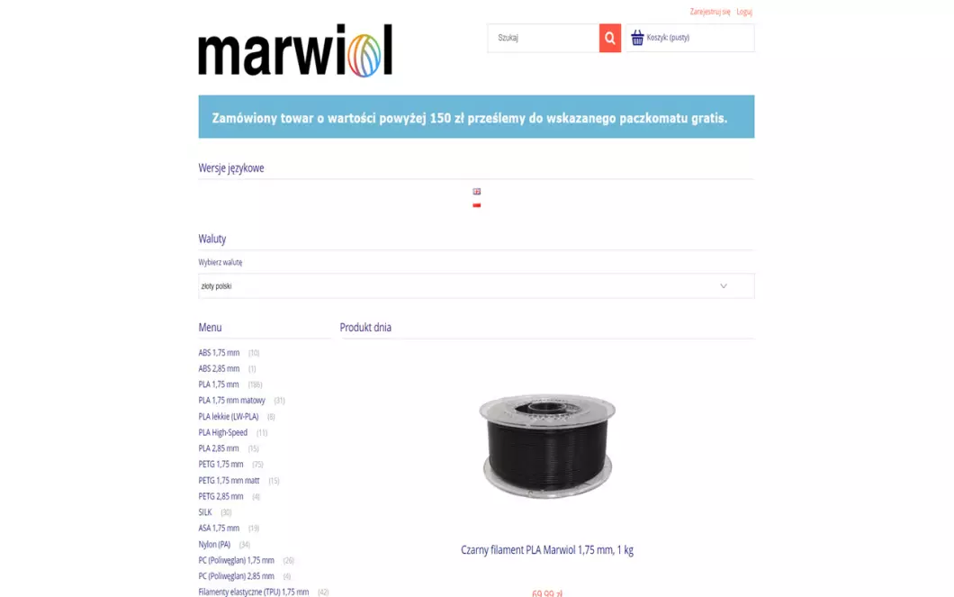 Zrzut ekranu strony marwiol