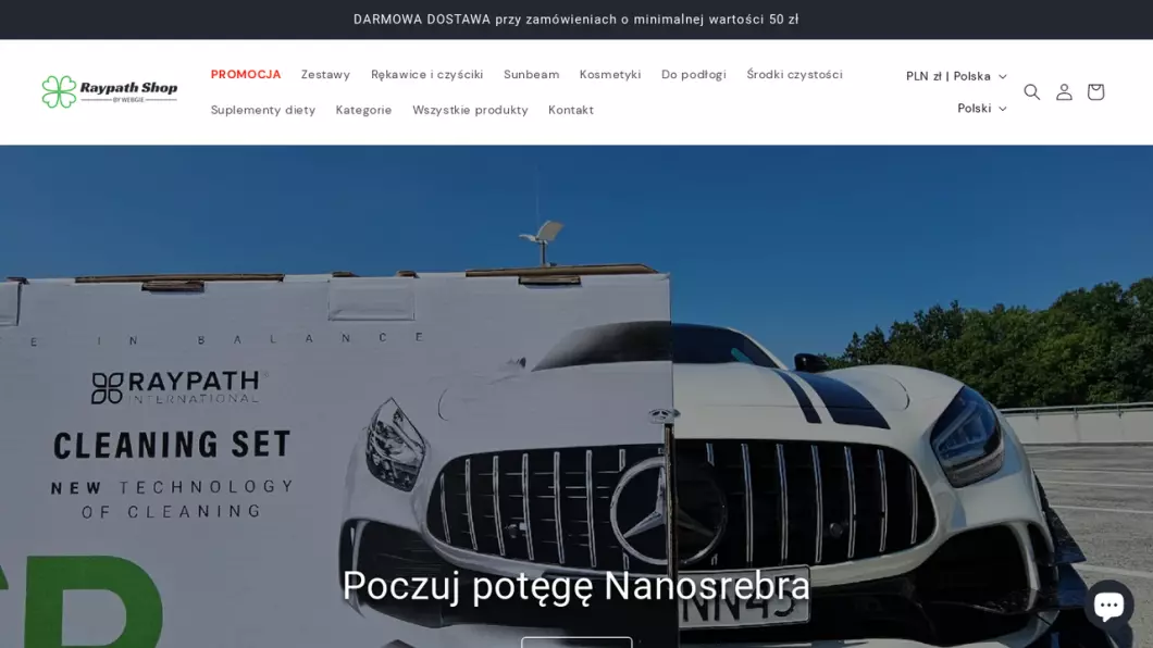 Zrzut ekranu strony Raypath Shop